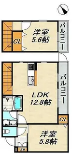 グルーブメゾン須磨離宮【1階】の間取り