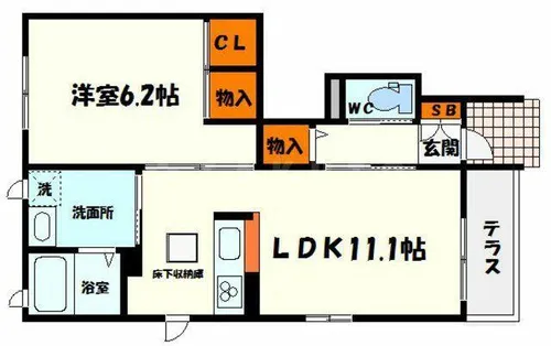 シャーメゾンK【1階】の間取り