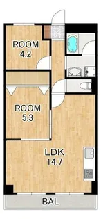 コーポ膳所【1階】の間取り