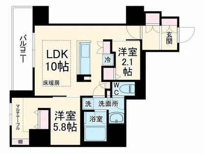 アーバネックス天満橋Front【3階】の間取り