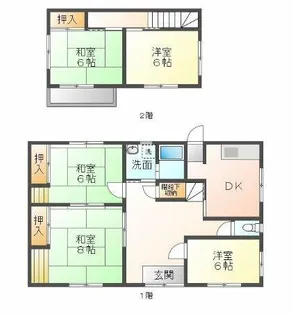 愛知県豊橋市天伯町字西沢【一戸建】の間取り