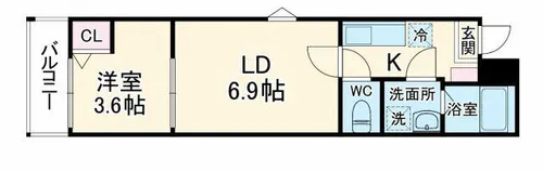 Act塚本5丁目【1階】の間取り