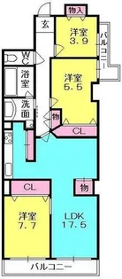 ビクトリアコート夙川【202号室】の間取り