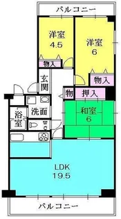 フェルザ西宮(旧 ネオハイツ西宮)【605号室】の間取り