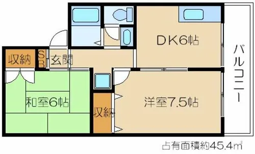 セジュールアルカディア【2階】の間取り