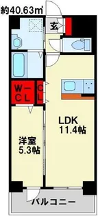 サンビーム三萩野駅前【8階】の間取り