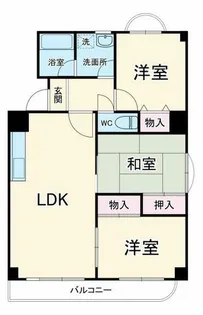 大阪府吹田市山田西3丁目【マンション】の間取り