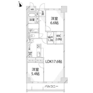 キャッスルコート龍野町Ⅱ【10階】の間取り