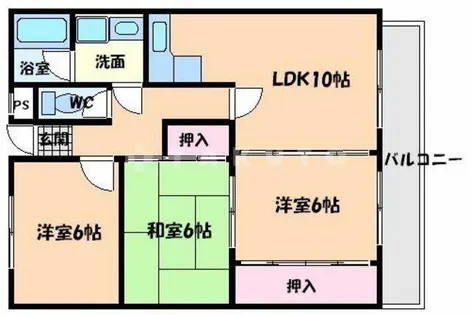 ADUKO一条池【3階】の間取り