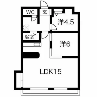 Kスクエアサウス【5階】の間取り