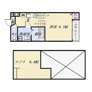 FAMILY STAGE本笠寺【103号室】の間取り