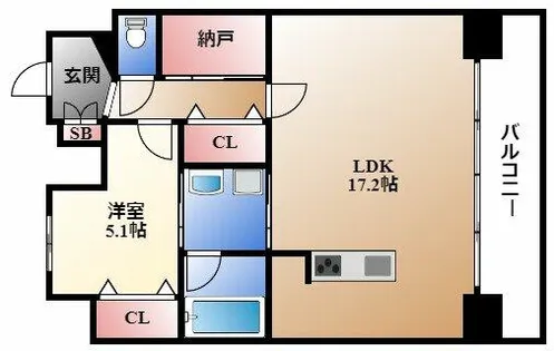 ポルタニグラ大須【11階】の間取り