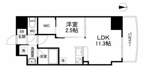 セレニテ堺筋本町リアン【7階】の間取り