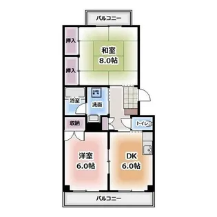 ドミール105【102号室】の間取り