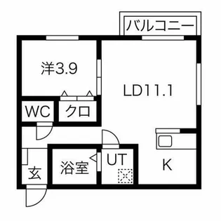 Grin at 道徳【1階】の間取り