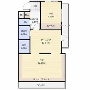 アーバンヴィラ覚王山【1階】の間取り