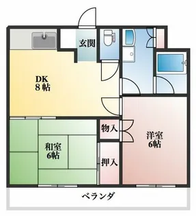 マンション・メルローズ【2階】の間取り