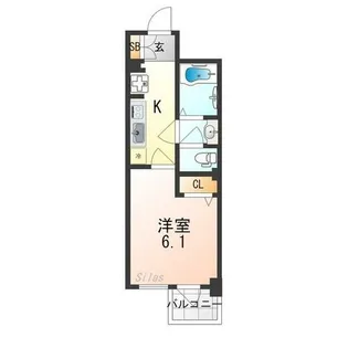 サンフローラ三条大宮【2階】の間取り