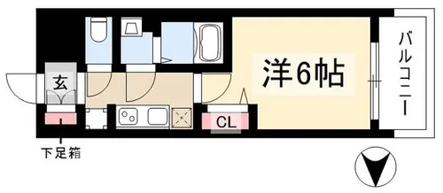 プレサンスSAKAEフロント【0204号室】の間取り