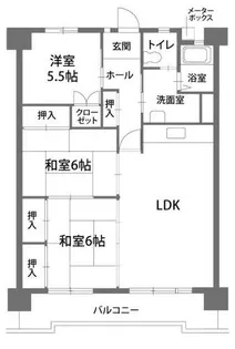 丸米荘【2階】の間取り