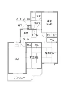 打出荘TーA棟【102号室】の間取り