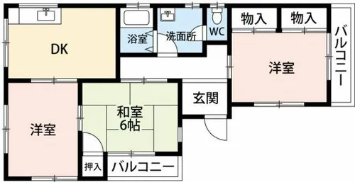 エレガンスハイツ【101号室】の間取り