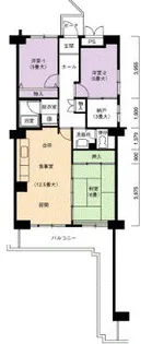 UR白鳥パークハイツ神宮西【410号室】の間取り