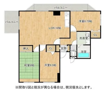 ひまわりハイツ日の出【3階】の間取り