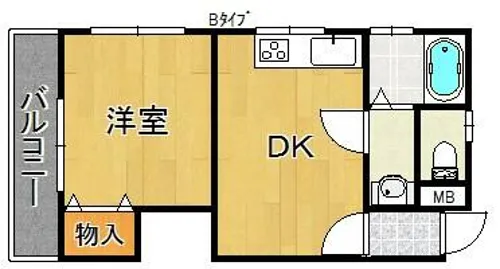 ハーベスト岸里東【4階】の間取り