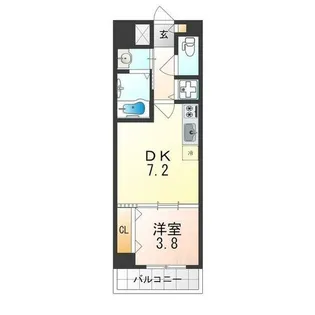 K’Sスクエア岸和田北町【4階】の間取り