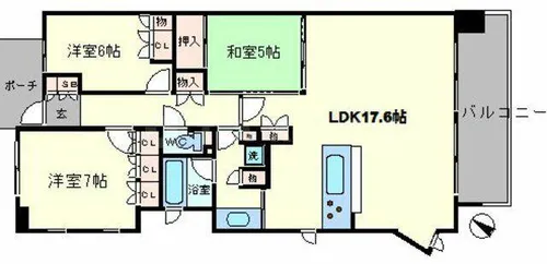 大阪府吹田市桃山台5丁目【マンション】の間取り