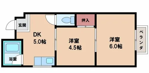 マンション千扇【4階】の間取り