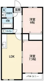 サンライズ深津【406号室】の間取り