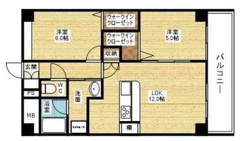 メゾントーワ【6階】の間取り
