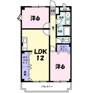 ディアコート横山【3階】の間取り