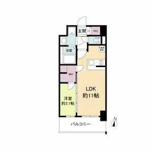 大阪府大阪市福島区吉野1丁目【マンション】の間取り