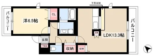 アバンツァート【1階】の間取り