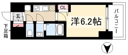 プレサンスSAKAEフロント【3階】の間取り