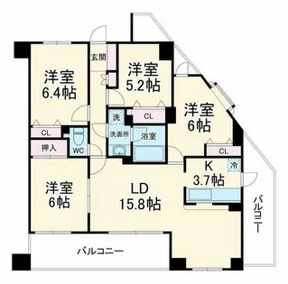 ステイツ千里桃山台【3階】の間取り