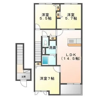 シャーメゾン・サウス加古川【205号室】の間取り