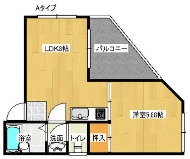 マンションマウンテン北島【2階】の間取り