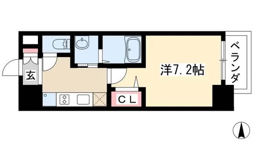リバーコート砂田橋Ⅱ【4階】の間取り