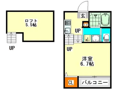 ハーモニーテラス西野町【1階】の間取り