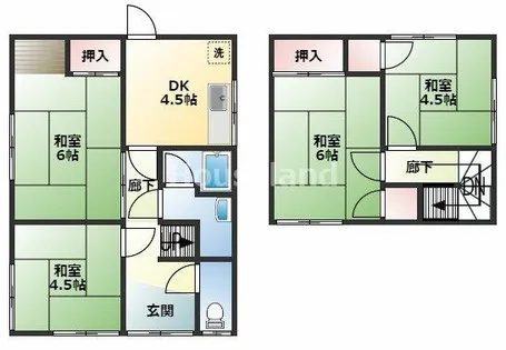 和歌山県和歌山市六十谷【一戸建】の間取り
