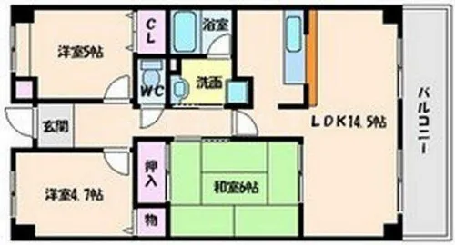ヴィオラ千里【4階】の間取り