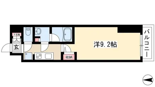 エルスタンザ徳川【1202号室】の間取り