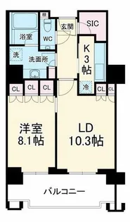大阪府大阪市北区大深町【マンション】の間取り