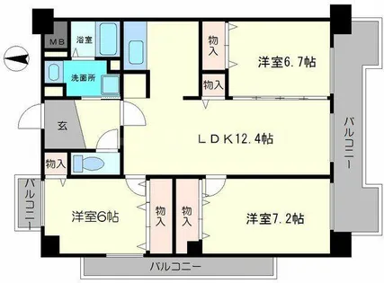 ふじハイツ【6階】の間取り