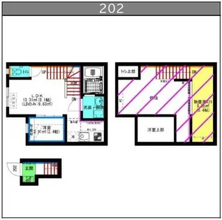 AX港楽【2階】の間取り