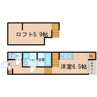 グランツ六番町【1階】の間取り